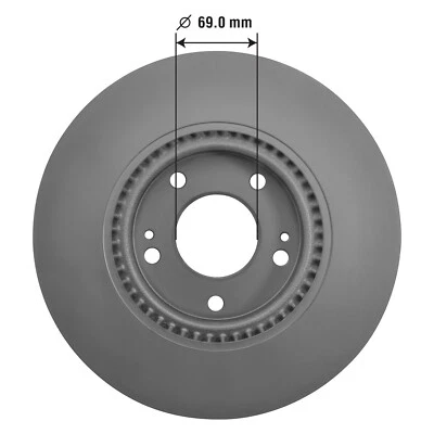 Front Brake Rotor for Hyundai Sonata Tucson Kia Forte & More Goodyear 2138024GY Foto 1 de 4