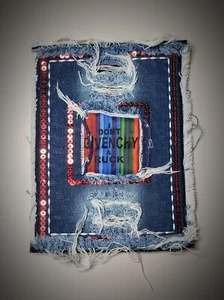 Denim patches for DIY projects - I DON'T *** - Picture 1 of 10