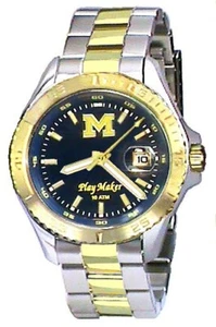 University of Michigan 2-Tone PlayMaker Casual Watch for Men - Picture 1 of 3