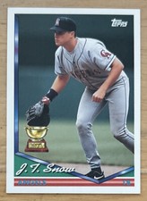1994 Topps J.T. Snow Baseball All-Star Rookie Card (RC) #293 Angels EXMT