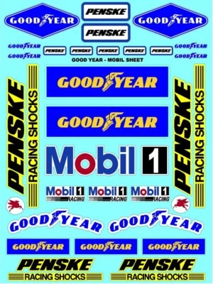 CLEAR VINYL RACING Sticker SHEET 3C MOBIL-R/C MODEL Die-cut -Decals 1/8 -1/10 - Image 1 of 4