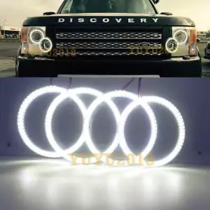 Xenon white SMD halo rings for Land Rover LR3 2005-2009 headlight LED angel eye - Bild 1 von 12