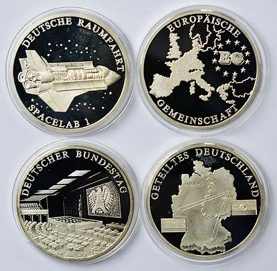 Konvolut Lot 8 Silber Medaillen 159 g Feinsilber Silbermedaillen 40 Jahre BRD  - Bild 1 von 4