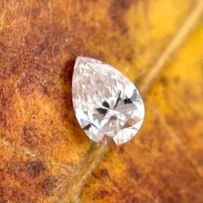 Diamante blanco cultivado en laboratorio AAA+ 1,15 quilates corte pera VVS1 grado D certificado D37 Foto 1 de 4