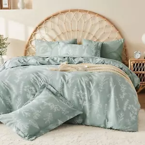 MUXHOMO Letto in Borsa Queen 7 Pezzi, Set Trapuntino Queen Verde Salvia Reversibile B - Foto 1 di 7