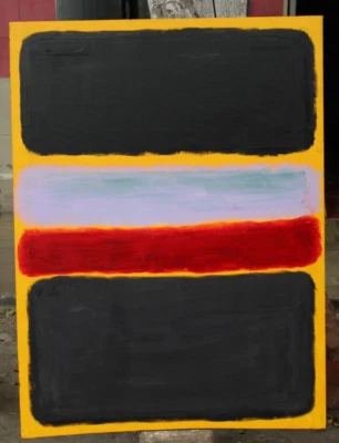 LINDA MARCA ROTHKO ÓLEO SOBRE TELA 1957 EM BOM ESTADO PINTURA GRANDE BOA - Imagem 1 de 4