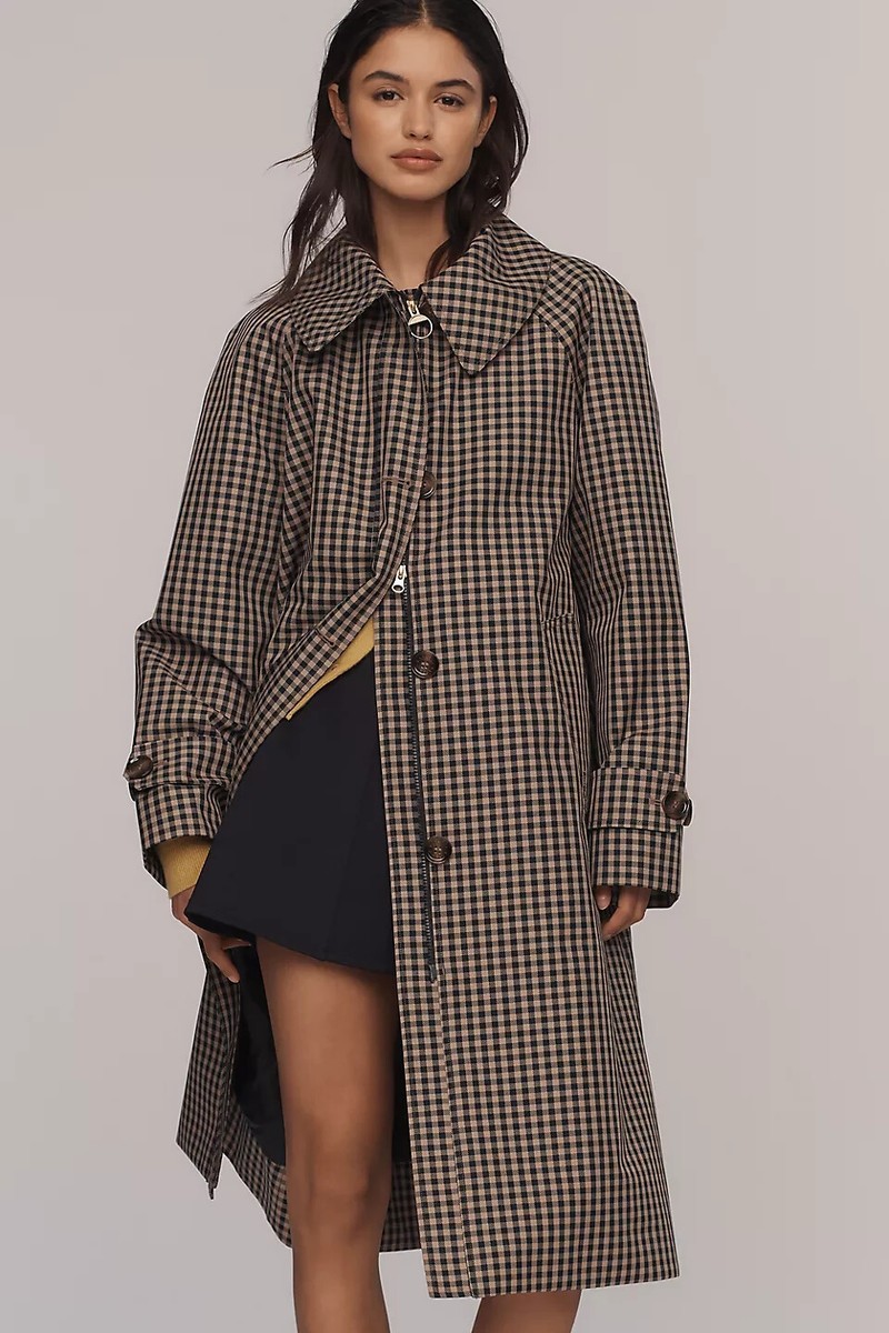 Check Casual Trench Coats Coats, Jackets & Vests for Women