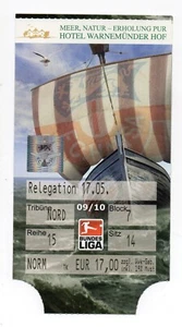 Eintrittskarte FC HANSA ROSTOCK - FC Ingolstadt 04 2009/10 Relegation-Rückspiel - Bild 1 von 1