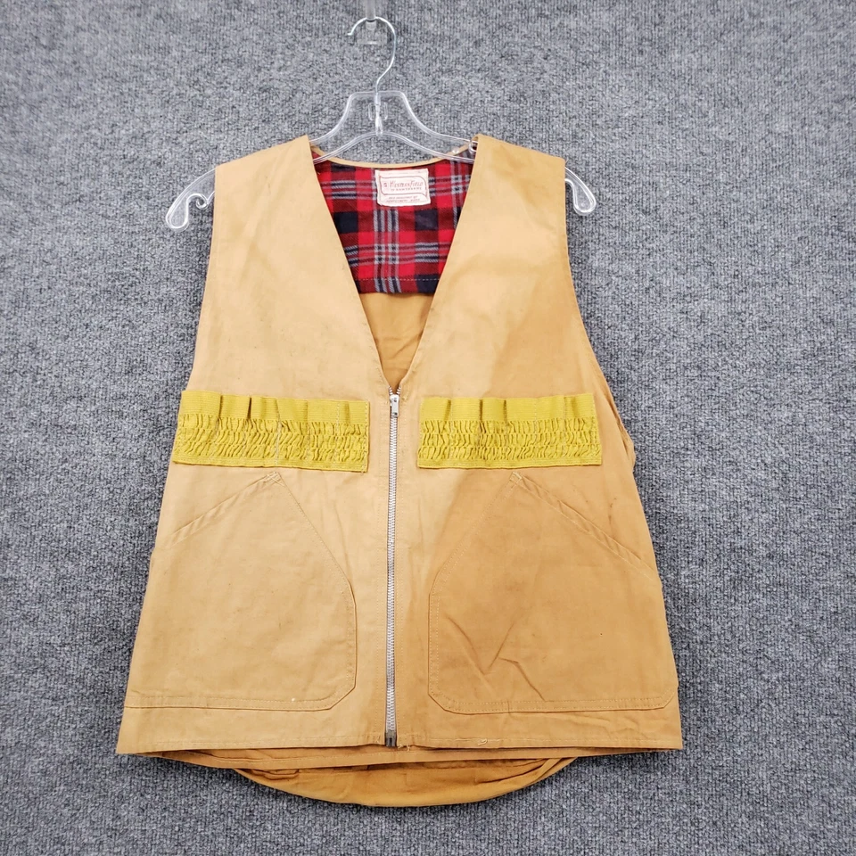 Westernfield By Hawthorne Vest Mens Small Brown Vintage Gun Shooting Hunting - Image 1 of 4