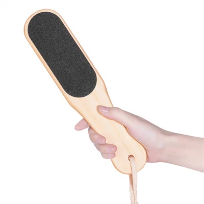 UNHO Wooden Foot Rasp File Callus Remover Scrubber Hard Dead Rough Skin Pedicure Tool