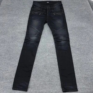 Hudson Jeans Herren 30x36 schwarz Denim The Blinder Skinny Biker Moto Slim Button Fly - Bild 1 von 13