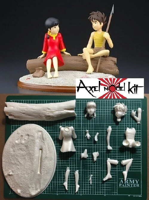 ANIME MODEL - 未来少年コナン Mirai shōnen Konan CONAN & LANA DIORAMA - 1/10 RESIN KIT - Immagine 1 di 1