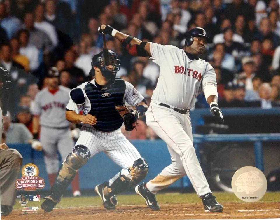 DAVID ORTIZ 2003 AMERICAN LEAGUE CHAMPIONSHIP SERIES 8X10 PHOTO Boston Red Sox - Image 1 of 1