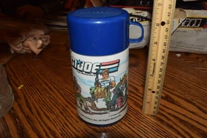 Vintage 1986 GI Joe Thermos Aladdin Brand Blue Top Good Condition - Picture 1 of 4