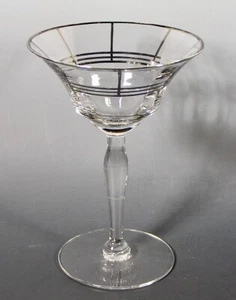Vintage Platin/Silber Überfang Deko Champagner Stielglas (Lot H) - Bild 1 von 3