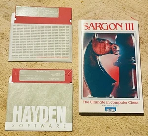 1986 Sargon III 3 Chess Game Hayden Software Apple II Plus Vintage Computer - Picture 1 of 4