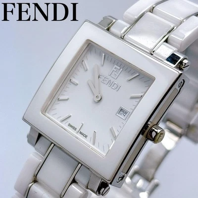 Fendi Quadro 6200G Date Ceramic Square Wristwatch Fendi,11545 - Image 1 of 4