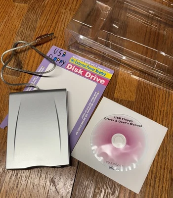 USB Portable Diskette Disk Drive External Floppy Reader 3.5 1.44MB - Image 1 of 4