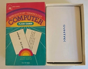 Vintage Einführung Terminologie Computer Lernkarten Retro 80er 90er - Bild 1 von 3