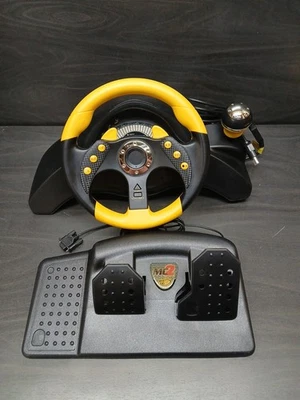 Mad Catz MC2 Universal Steering Wheel Pedals PS Xbox GameCube Racing 6320 - Image 1 of 4