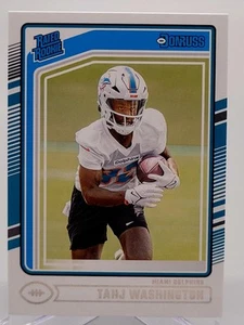 2024 PANINI DONRUSS TAHJ WASHINGTON RATED ROOKIE FOOTBALL CARD DOLPHINS NFL 346 - Picture 1 of 2