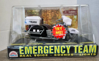 Funrise Emergency Team Police Motorcycle – Light Sounds & Real Voice – NEW(b1) - Image 1 of 4