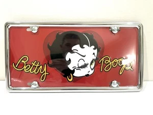 Targa veicolo auto Betty Boop vintage nuova con struttura in metallo e ferramenta - Foto 1 di 4