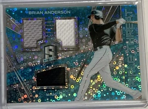2018 Spectra Neon Blue Triple Threat Relic Brian Anderson 38/99 - Picture 1 of 2