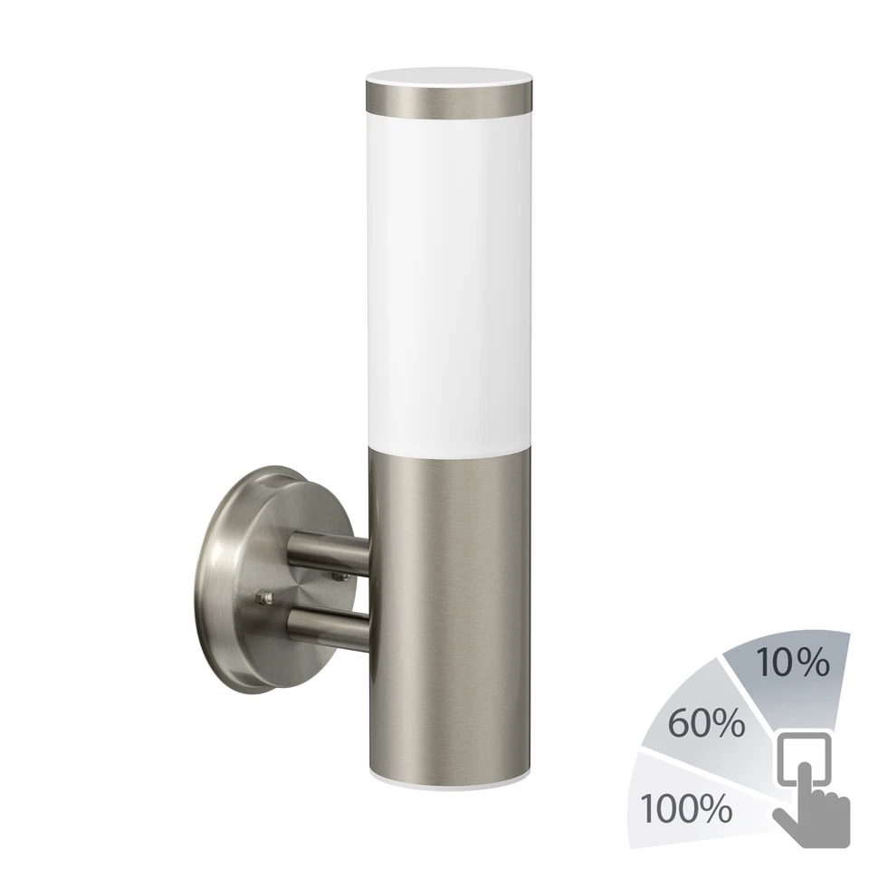 Applique murale PORU pour l'extérieur inox rond incl. ampoule E27 blanche max. - Photo 1/4