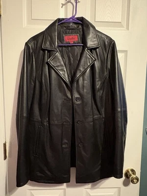 Excelled Collection Black Leather Jacket Women’s Size L - Image 1 of 3