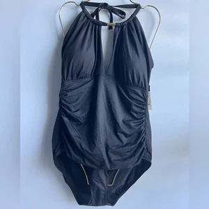 Lauren Ralph Lauren Plus Size Halter-Neck One Piece Swimsuit Size 14 - Picture 1 of 11