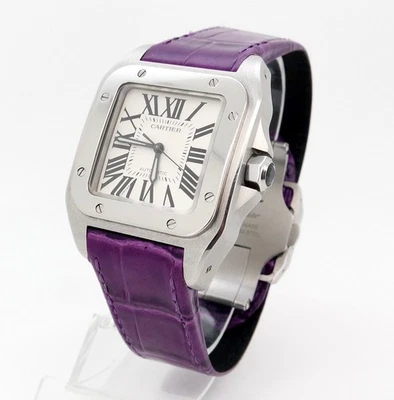 Cartier Santos 100 Medium 33mm Automatik Box Papiere Stahl 2878 - Bild 1 von 4