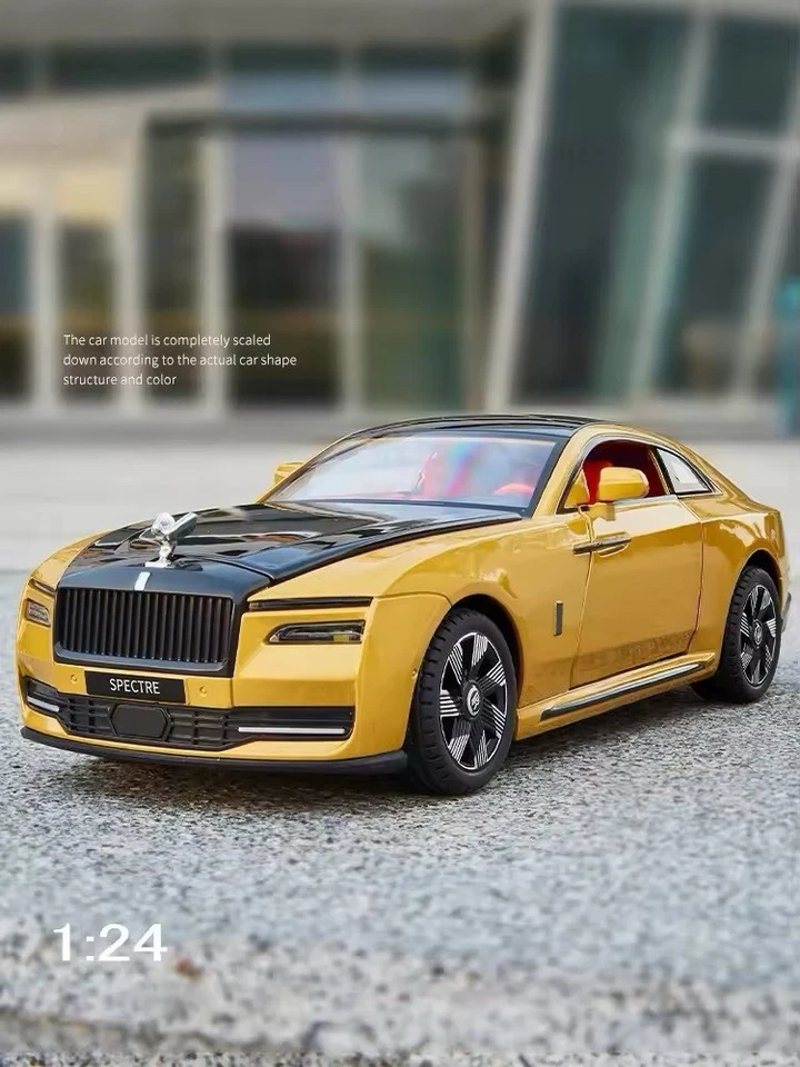 Nuevo 1:24 Aleación Diecast Coche Modelo Rolls Royce Spectre Luz Retroceso Juguete Regalo Reino Unido Foto 1 de 4