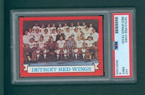 Tarjeta de hockey O-Pee-Chee 1973 - tarjeta del equipo #97 Red Wings, PSA 9 como nueva - Imagen 1 de 2