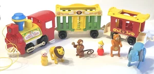 Vintage 1973 Fisher Price Little People Zirkus Zug Set Tiere #991 mit Abb. - Bild 1 von 11