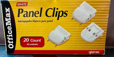 OfficeMax® Brand Fabric Panel Wall Clips, White, Pack Of 20 by OfficeDepot *NEW - Image 1 of 2