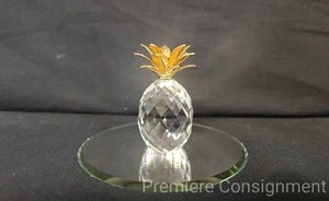 Vintage Swarovski Crystal and Brass 2.5" Pineapple - Picture 1 of 11