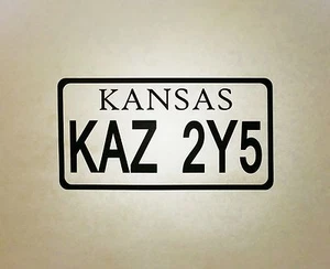 Calcomanía troquelada de vinilo Supernatural Impala Kansas KAZ 2Y5 Dean Sam - Imagen 1 de 2
