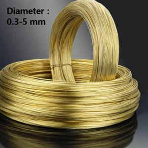 Brass Wire 0.3-5mm Diameter Jewelry DIY Crafts Making Material Sold By Metre - Picture 1 of 6