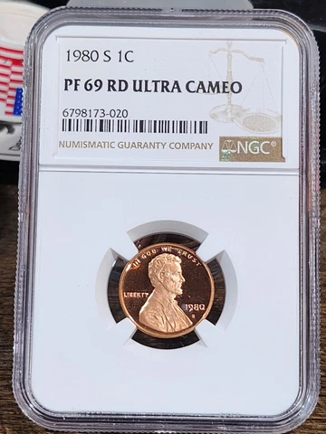 1980 S Lincoln 1c, NGC Certified PF 69 UCAM RD, 020 Cover