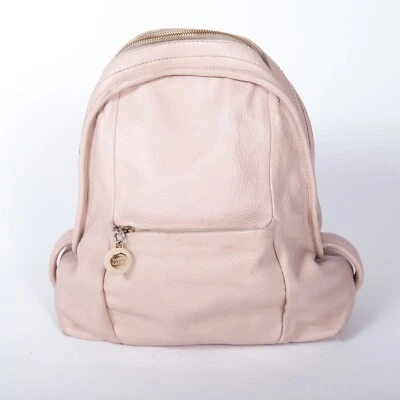 see by chloe Backpack Pebbled Leather Multi Pocket Adj. Strap Zip Pink/gold Sm - Image 1 of 4