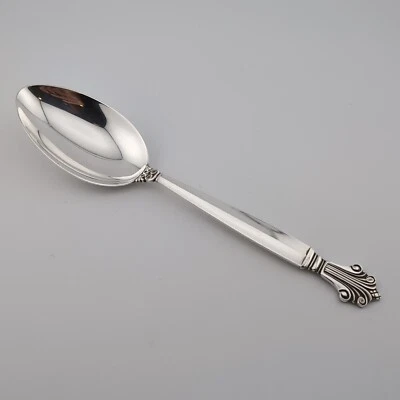 Cuchara sopera ovalada de plata esterlina Georg Jensen Acanthus - 7 3/8" - sin monograma Foto 1 de 3