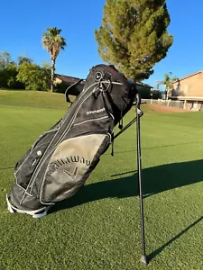 Carro de golf Callaway Warbird bolsa de transporte - 7 vías 6 cremalleras - XTT negro/gris ¡BONITO! - Imagen 1 de 11