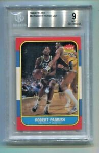 1986-87 Fleer - ROBERT PARISH - Rookie Card #84 - BOSTON CELTICS Graded BGS 9