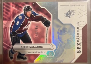 2003-04 UPPER DECK SPX TEEMU SELANNE UD SPXCITEMENT SP 724/750 #153 AVALANCHE