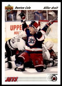 1991-92 Upper Deck French Danton Cole . Winnipeg Jets #210