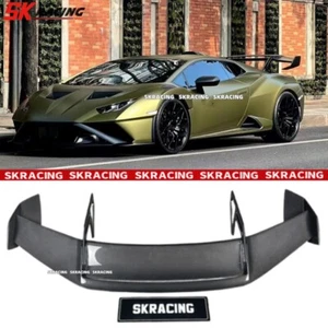 For Lamborghini Huracan STO Dry Carbon Fiber Rear Trunk Spoiler Wing BodyKits - Picture 1 of 18