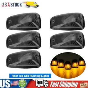 5pcs Smoke Cab Roof Marker Light + Amber LED For 88-02 Chevy GMC C/K 1500-3500 - Picture 1 of 14