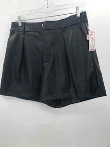 Pre-Owned 7 For All Mankind Black Size Small Leather Basic Shorts - Picture 1 of 3