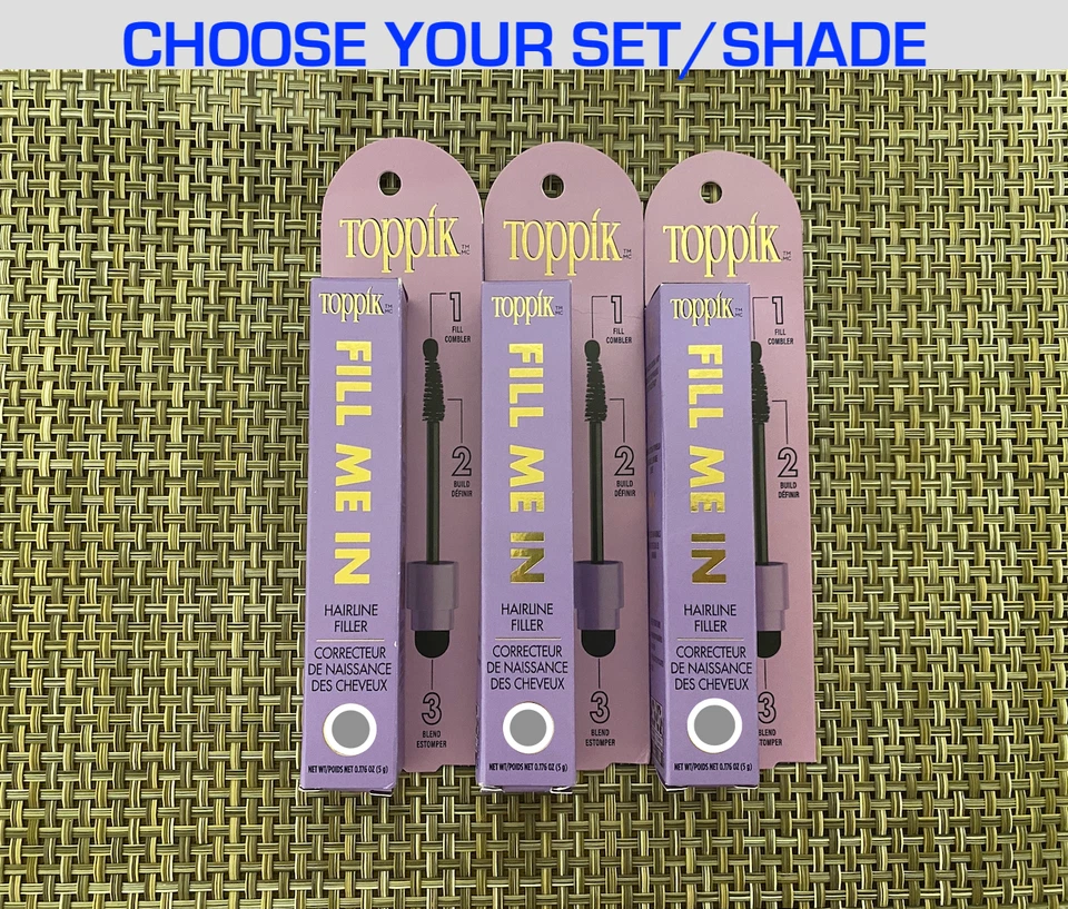 (3 pk.) Relleno TOPPIK FILL ME IN HAIRLINE (0,176 oz./5 g.): ELIGE TU TONO Foto 1 de 4